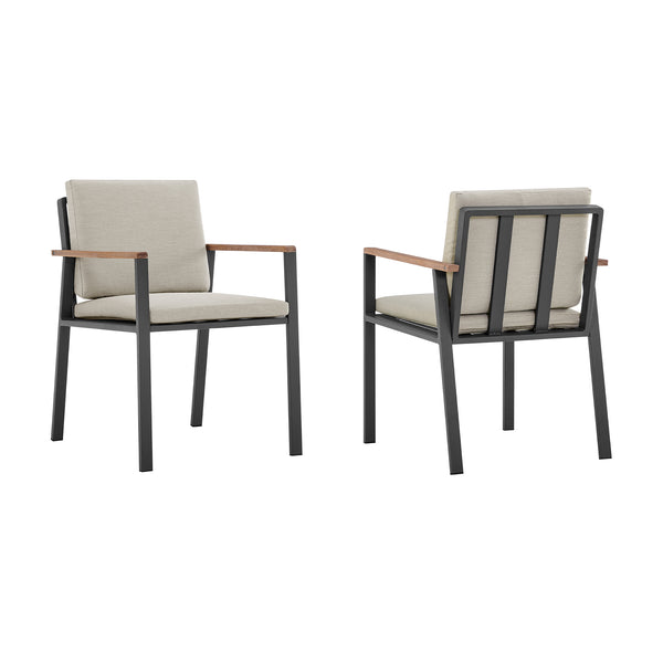 Armen Living Nofi Outdoor Dining Chair