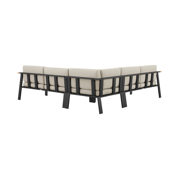 Armen Living Nofi Outdoor Sectional Set