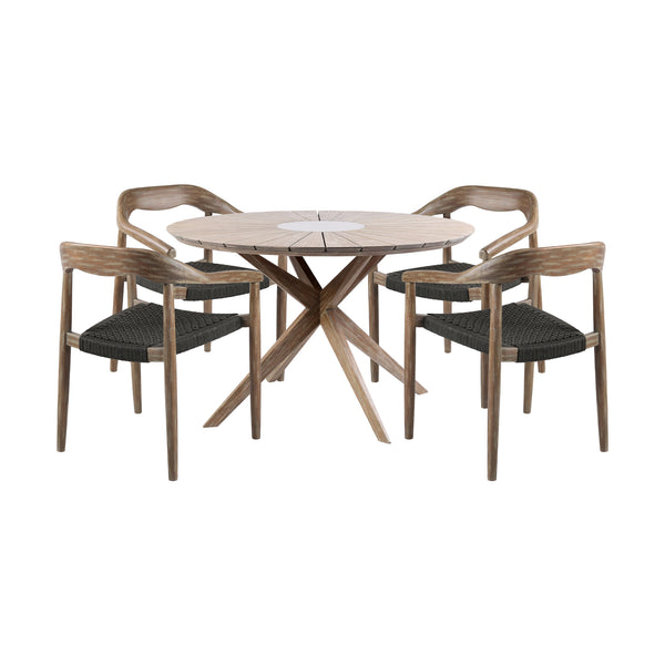 Armen Living Oasis Santo Outdoor Dining Set