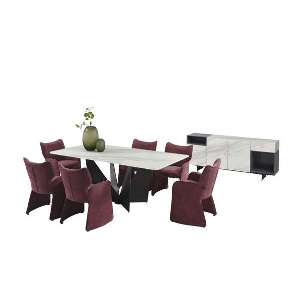 Armen Living Olivia/Alicia Dining Set 8pc