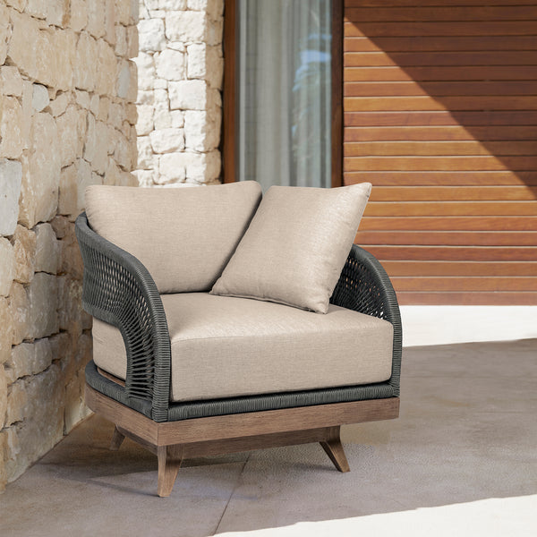 armen living Orbit Swivel Outdoor Chair