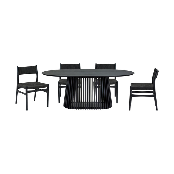 Armen Living Pasadena / Erie 5 Piece Oval Dining Set
