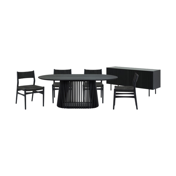 Armen Living Pasadena / Erie 6 Piece Oval Dining Set