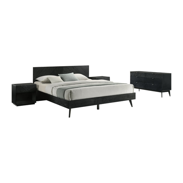 Armen Living Petra 4 Piece Wood Bedroom Set