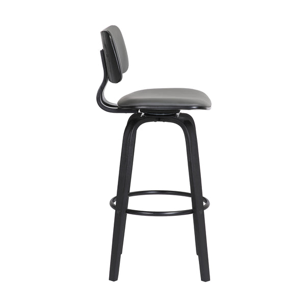 Armen Living Pico Upholstered Swivel Barstool