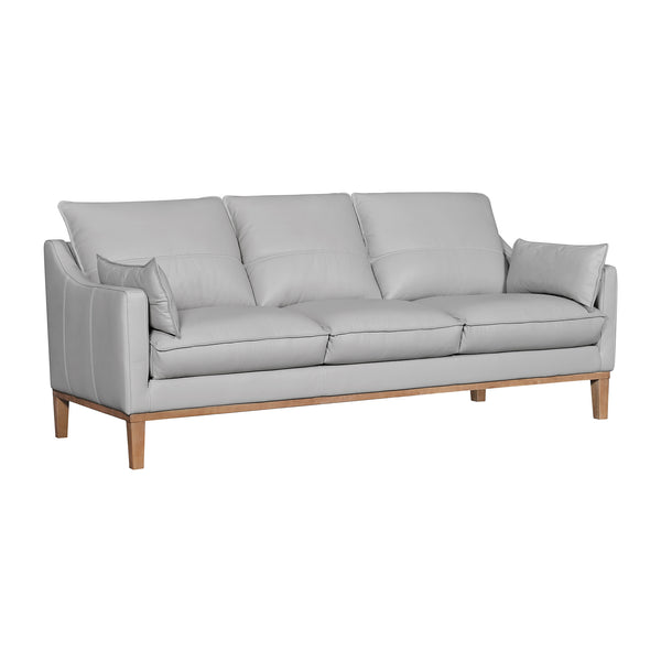 Armen Living Pompeii 87 In. Leather Sofa