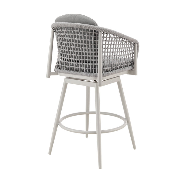 Armen Living Rhodes Swivel Outdoor Bar Stool