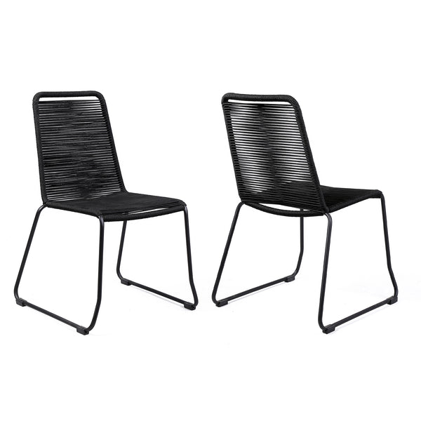Armen Living Shasta Outdoor Dining Chair Set Of 2