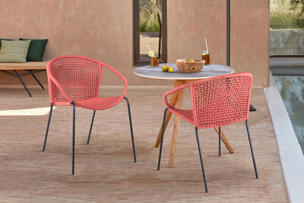 Armen Living Snack Outdoor Dining Chair