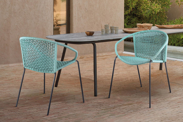 Armen Living Snack Outdoor Dining Chair
