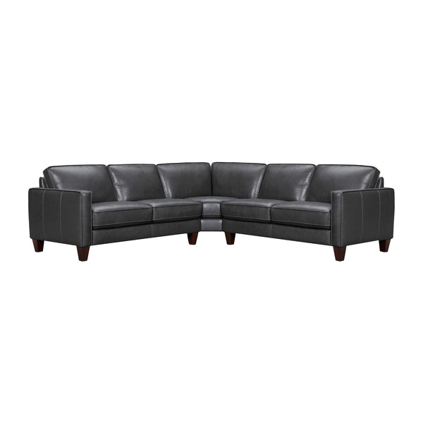 Armen Living Summit 3 Piece Leather Sectional Sofa