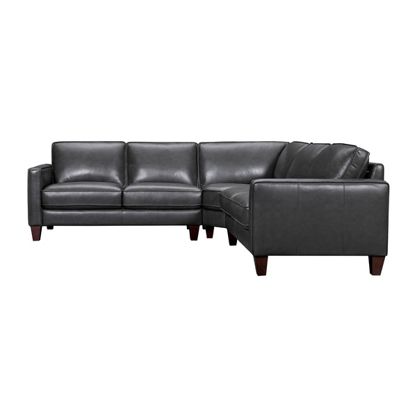 Armen Living Summit 3 Piece Leather Sectional Sofa