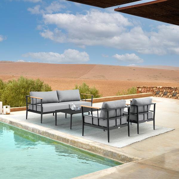 armen living Veyda Outdoor 4PC Conversation Set