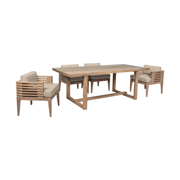 Armen Living Vivid 5-Piece Outdoor Dining Set