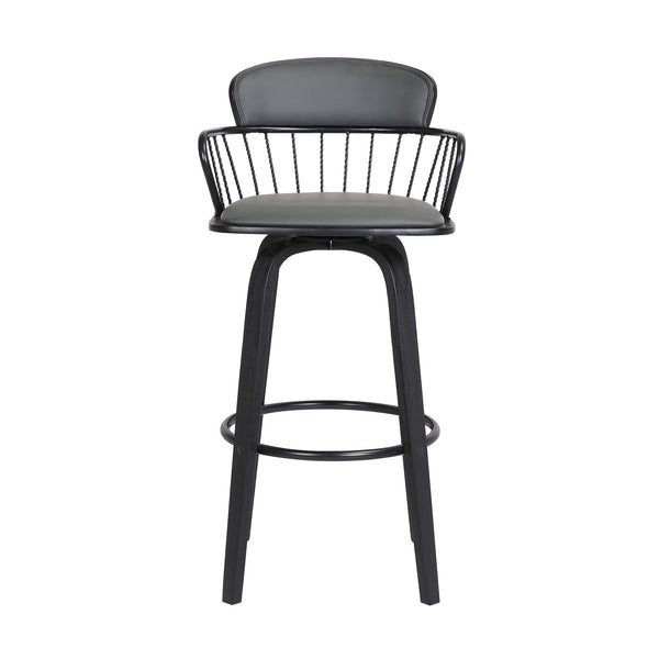 Armen Living Willow Upholstered Swivel Barstool