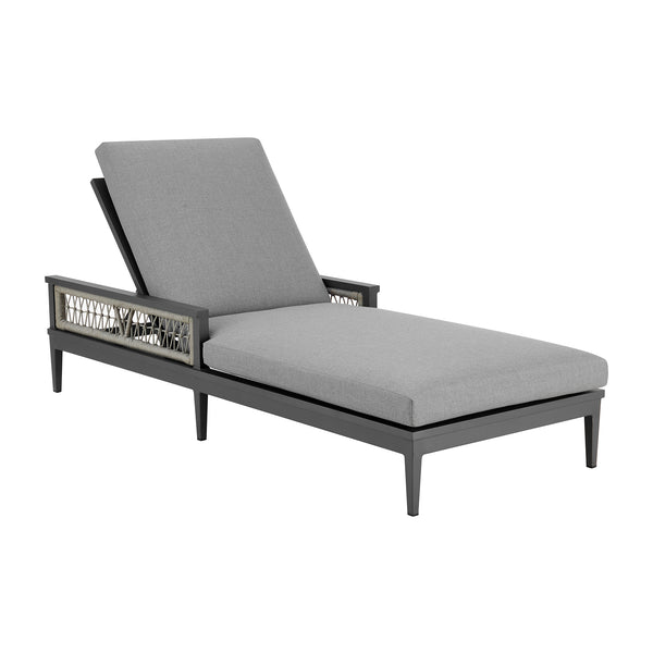 Armen Living Zella Outdoor Chaise Lounge Chair