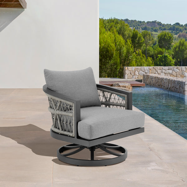 armen living Zella Swivel Outdoor Armchair