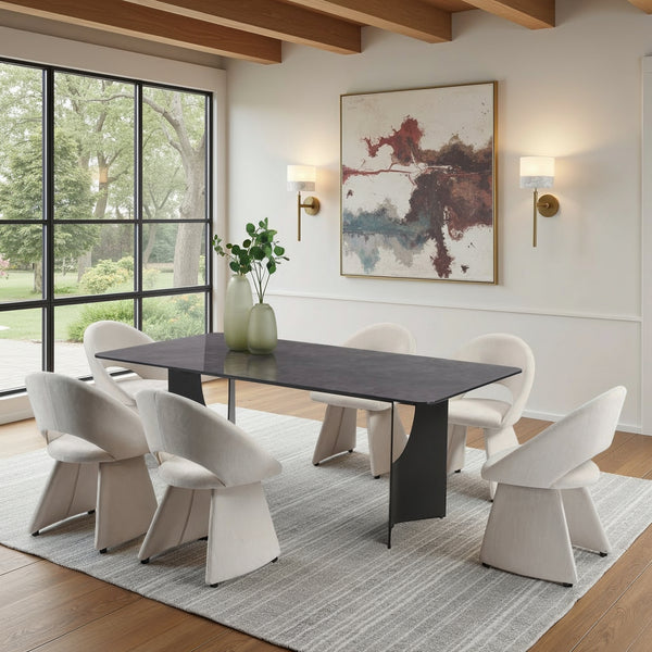 armen living Zoey/Angelina Dining Set 7pc