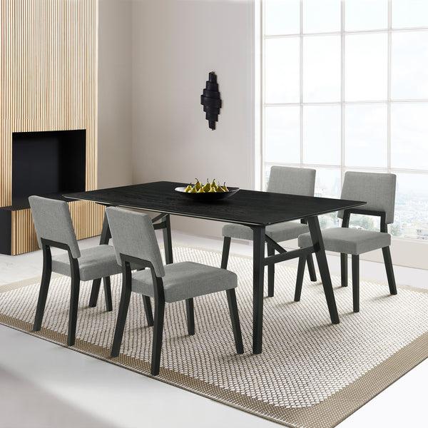 armen living Channell 5 Piece Wood Dining Table Set