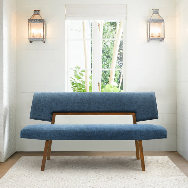 armen living Channell Upholstered Wood Dining Bench