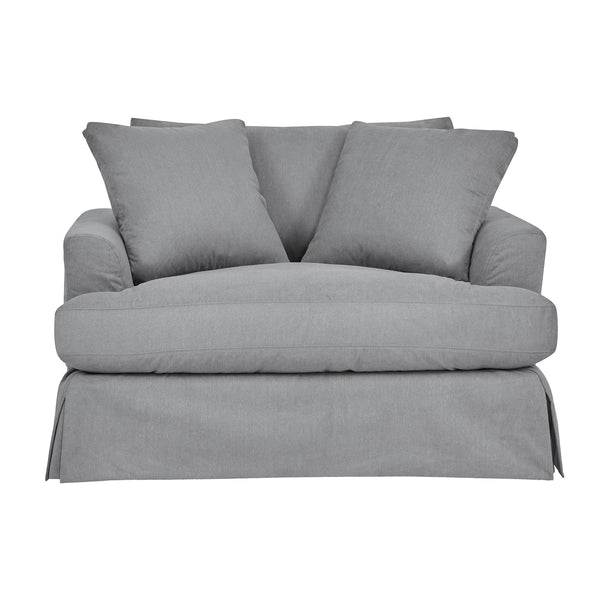 Armen Living Ciara 53 In. Upholstered Chair And A Half