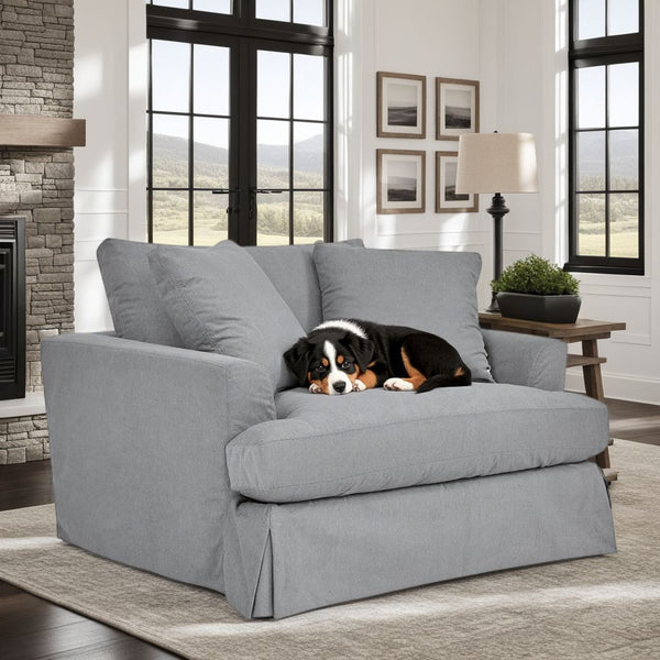 armen living Ciara 53 in. Upholstered Chair and a Half