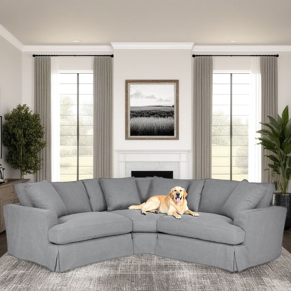 armen living Ciara Upholstered 3 Piece Sectional Sofa