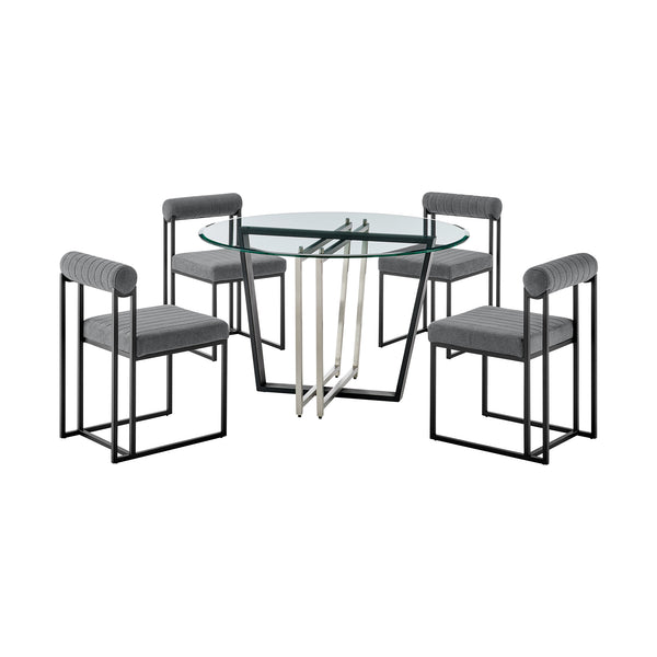 Armen Living Devi Anastasia 5 Piece Dining Table Set
