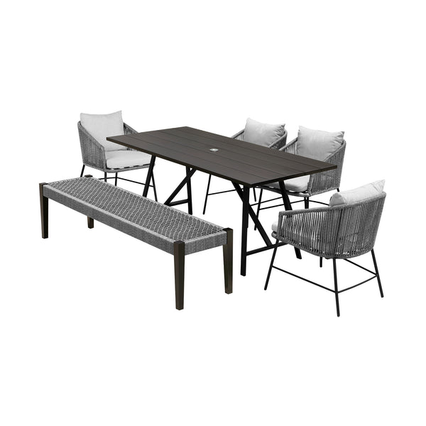 Armen Living Frinton Ditas & Rhett Outdoor Dining Set
