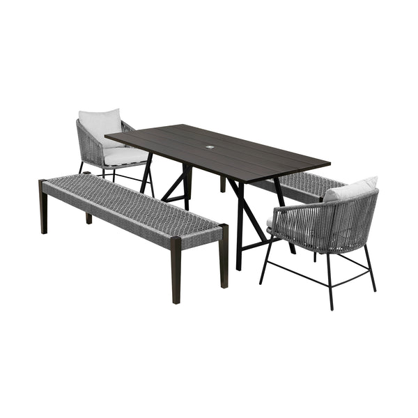 Armen Living Frinton Ditas & Rhett Outdoor Dining Set