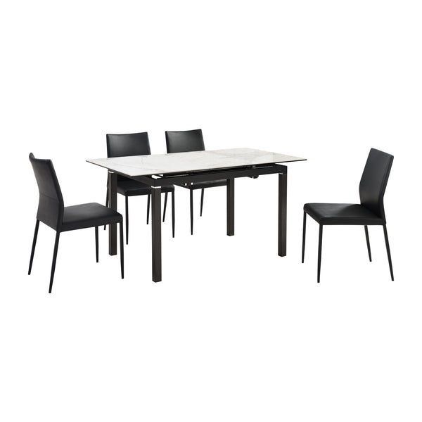 Armen Living Giana And Kash 5 Piece Extendable Dining Set