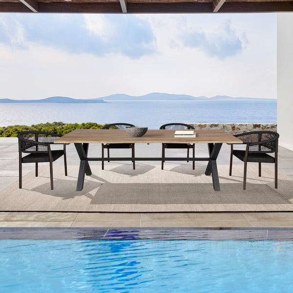 armen living Glendora and Doris 5-Piece Outdoor Dining Set