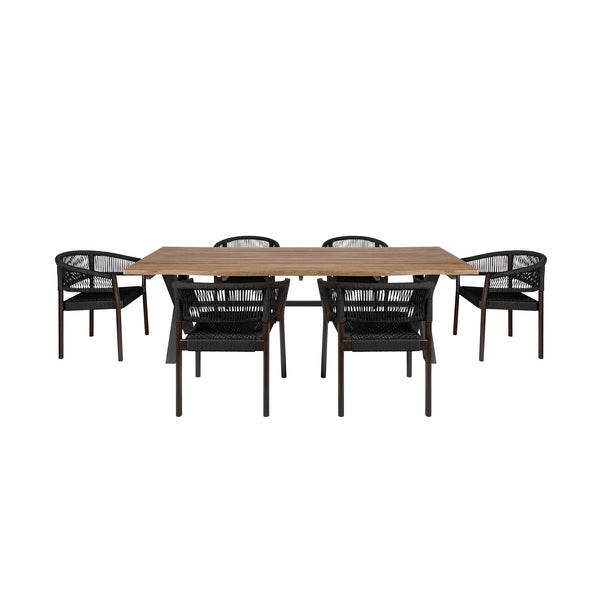 Armen Living Glendora And Doris 7-Piece Outdoor Dining Set