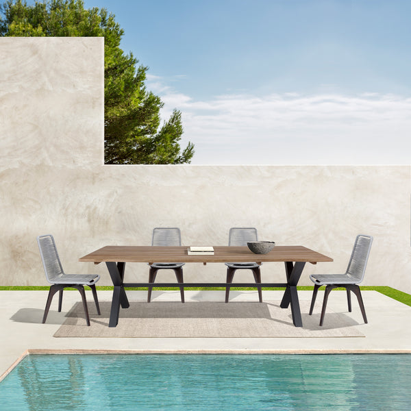 armen living Glendora and Island 5-Piece Outdoor Dining Set