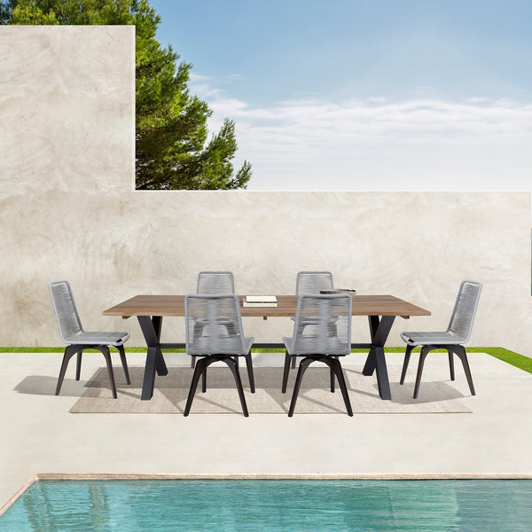 armen living Glendora and Island 7-Piece Outdoor Dining Set