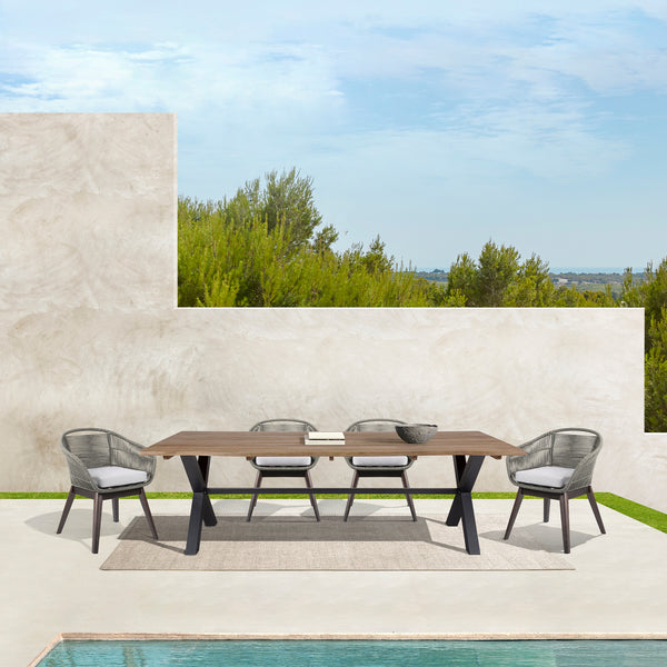 armen living Glendora and Tutti Frutti 5-Piece Outdoor Dining Set