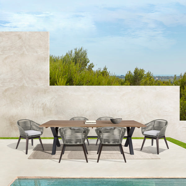 armen living Glendora and Tutti Frutti 7-Piece Outdoor Dining Set