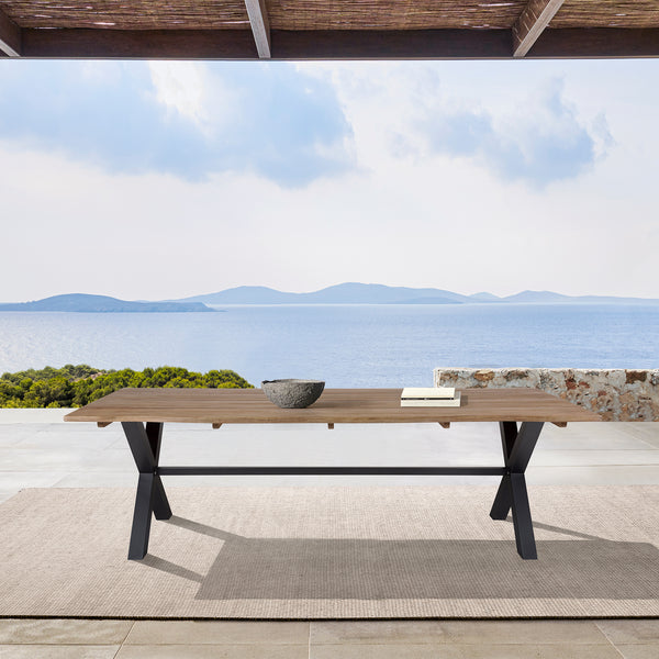 armen living Glendora Outdoor Live Edge Dining Table