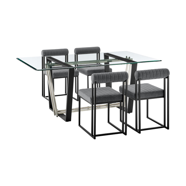 Armen Living Kai Anastasia 5 Piece Dining Table Set