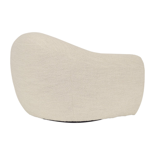 Armen Living Molly Upholstered Swivel Accent Chair In Pearl