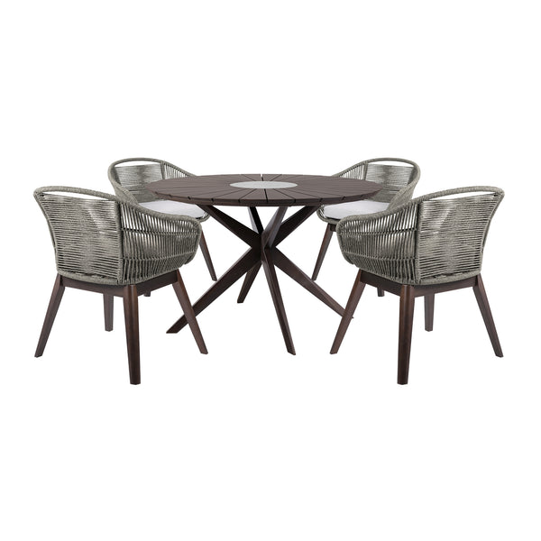Armen Living Oasis Tutti Frutti Outdoor Patio Dining Set