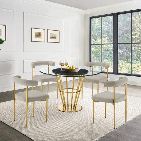 armen living Veronica Shannon 5 Piece Dining Table Set