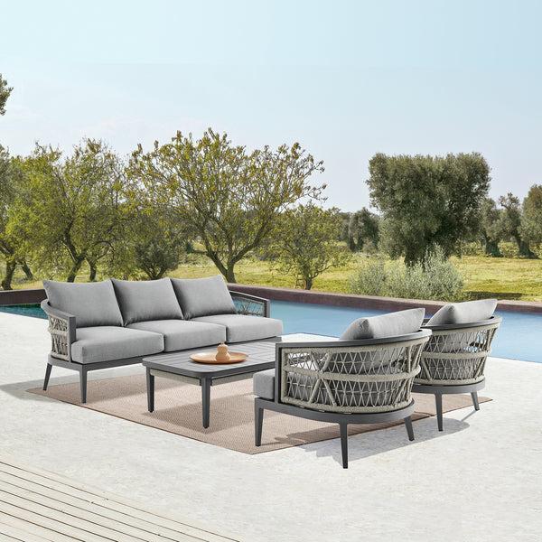 armen living Zella 4-Piece Outdoor Conversation Set