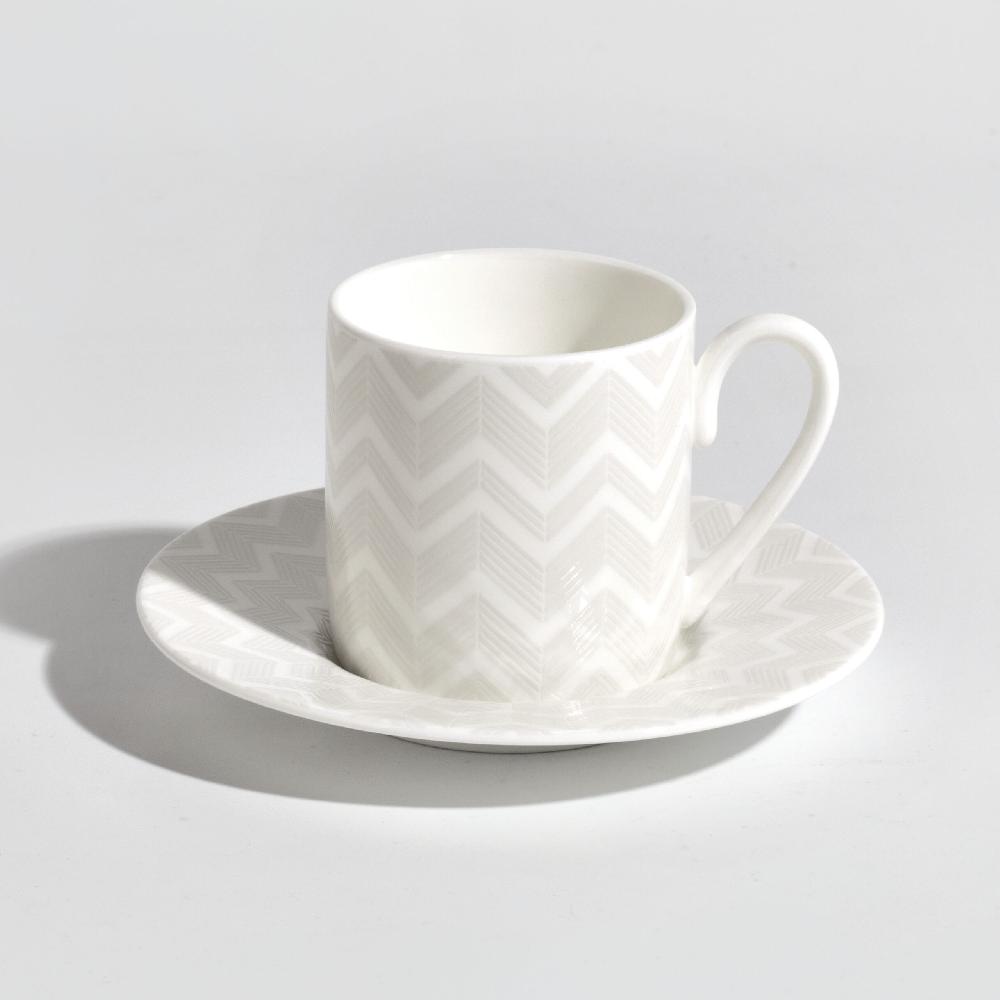 arnolfo di cambio ZIG ZAG WHITE CONF. REGALO SET 2 PZ. TAZZA CAFFE’ C/P