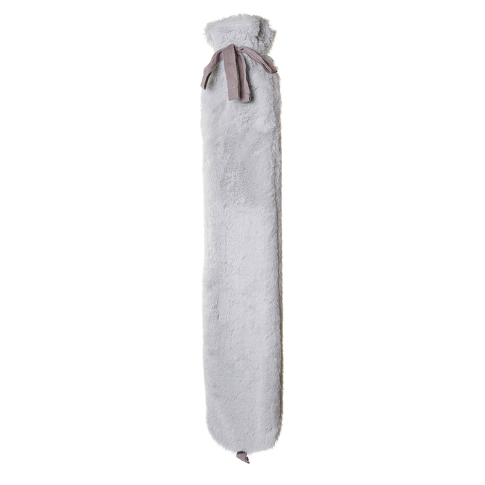 aroma Faux Fur Long Hot Water Bottle - Grey