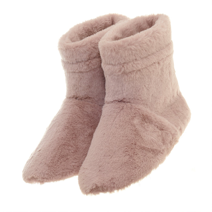 aroma Faux Fur Slipper Boots - Pink