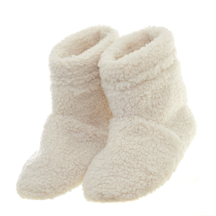 aroma Teddy Boulce Slipper Boots - Cream