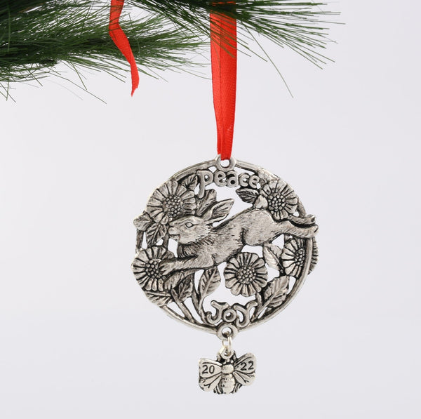 Arthur Court 2022 "Peace" Bunny Ornament