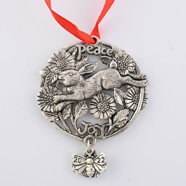 arthur court 2022 "Peace" Bunny Ornament