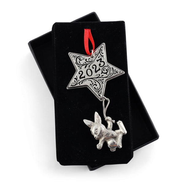 Arthur Court 2023 "Wishing On A Star" Bunny Ornament